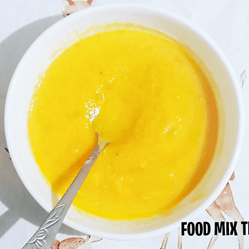 Creamy peach puree for babies