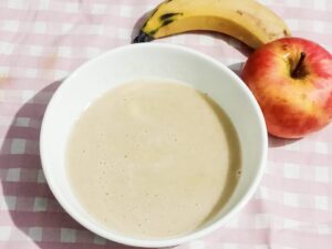 Banana and apple puree